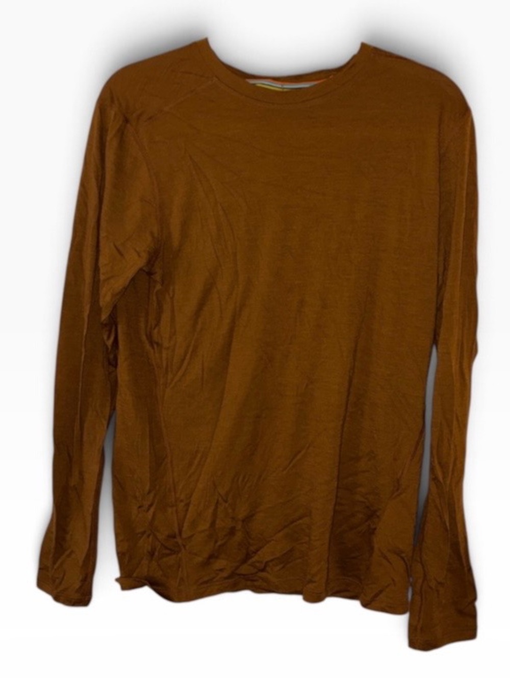 Smartwool Mens Wool Lightweight Base Layer Shirt Brown Sz M